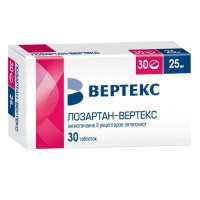 Лозартан (таб. п/о 25мг №30)